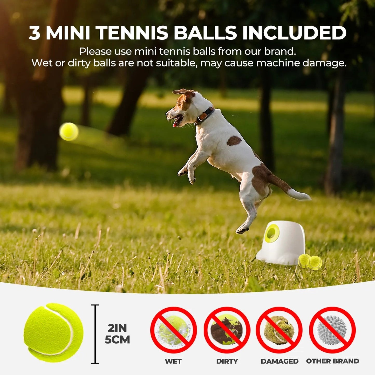 Mini Hyper Fetch Automatic Ball Launcher For Small Dogs - Doot's Pet LLC Collars For A Cause