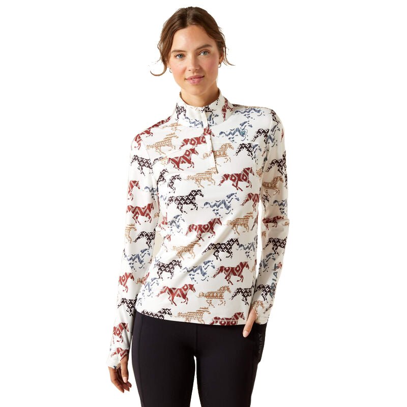Ariat Women's Lowell 3.0 Long Sleeve 1/4 Zip Baselayer Shirt – Soft, Breathable, Performance Riding Top
