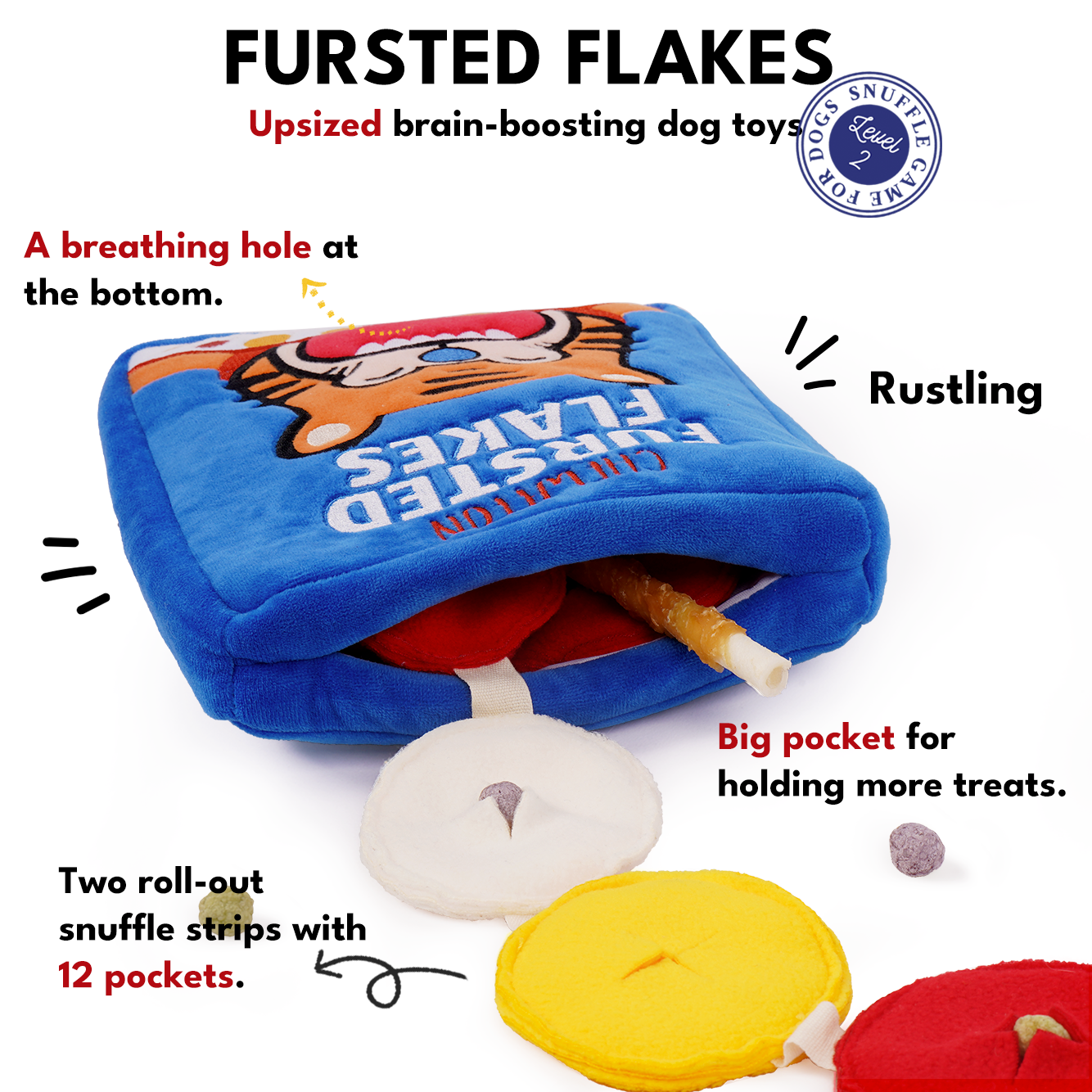 CHEWFFON - CHEWFFON Frosted Flakes Interactive Cereal Dog Puzzle Toy