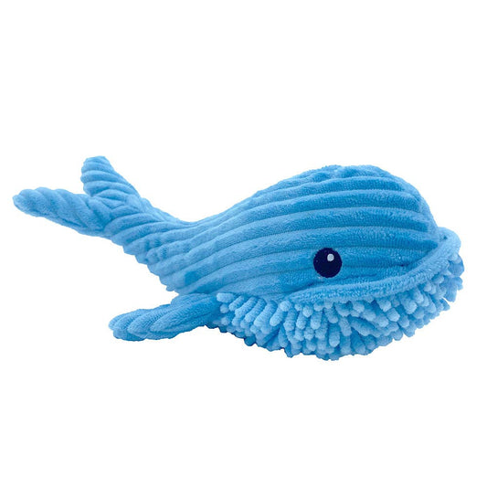 PETLOU, INC. - 12" Blue Bay Whale Dog Toy