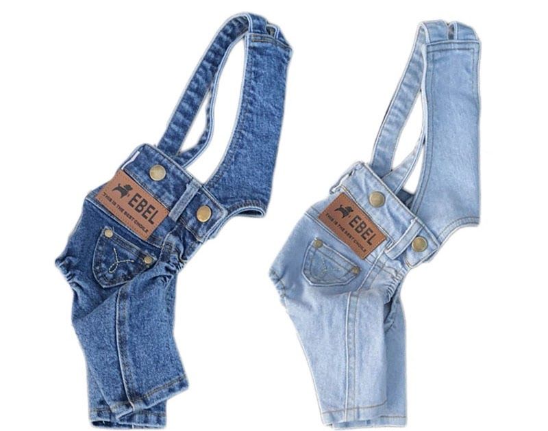 Denim Jumpsuit for Small Pets - Doot's Pet LLC Collars For A Cause