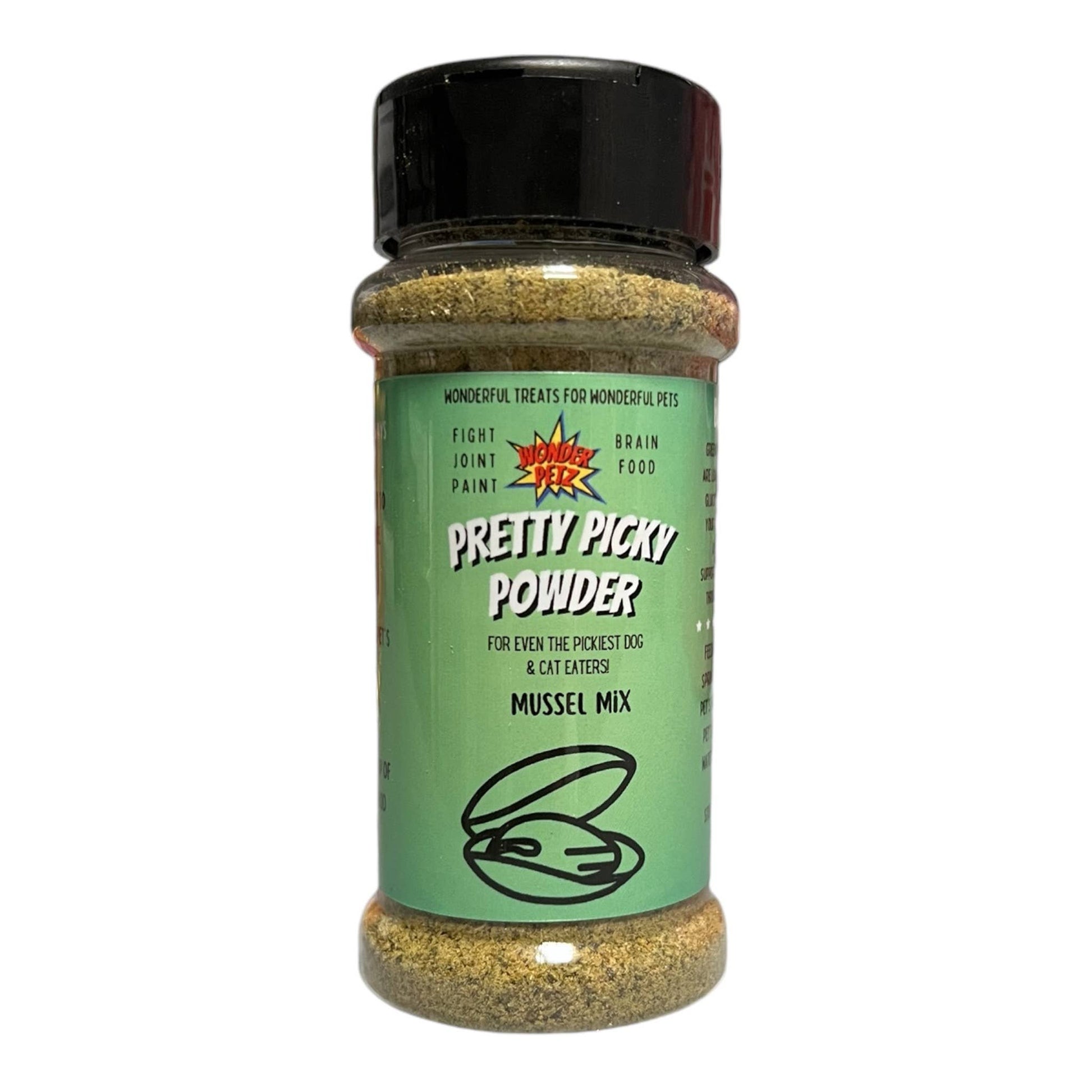 Wonder Petz Treats - Green Lipped & Blue Mussel Pretty Picky Powder - Doot's Pet LLC Collars For A Cause