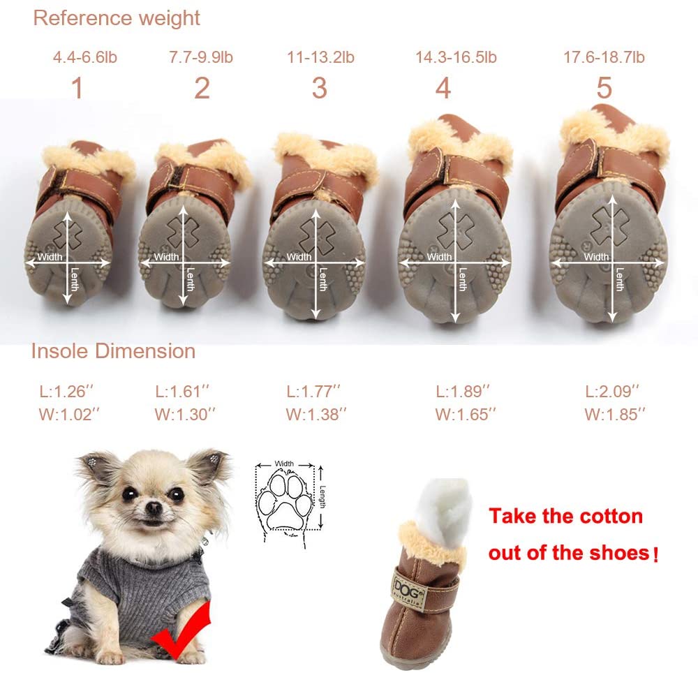 Dog Australia Waterproof Fleece-Lined Warm Dog Snow Boots - Doot's Pet LLC Collars For A Cause