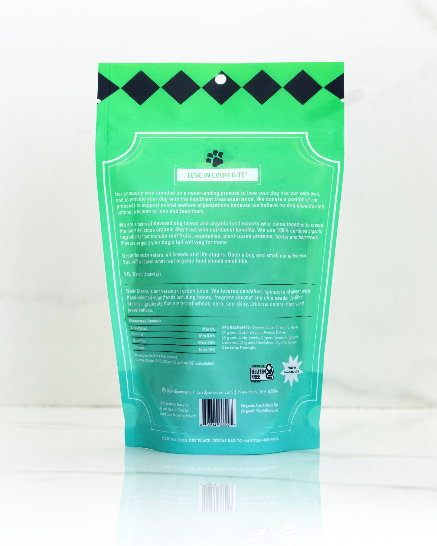 Lord Jameson Daily Greens Organic Soft & Chewy Dog Treats