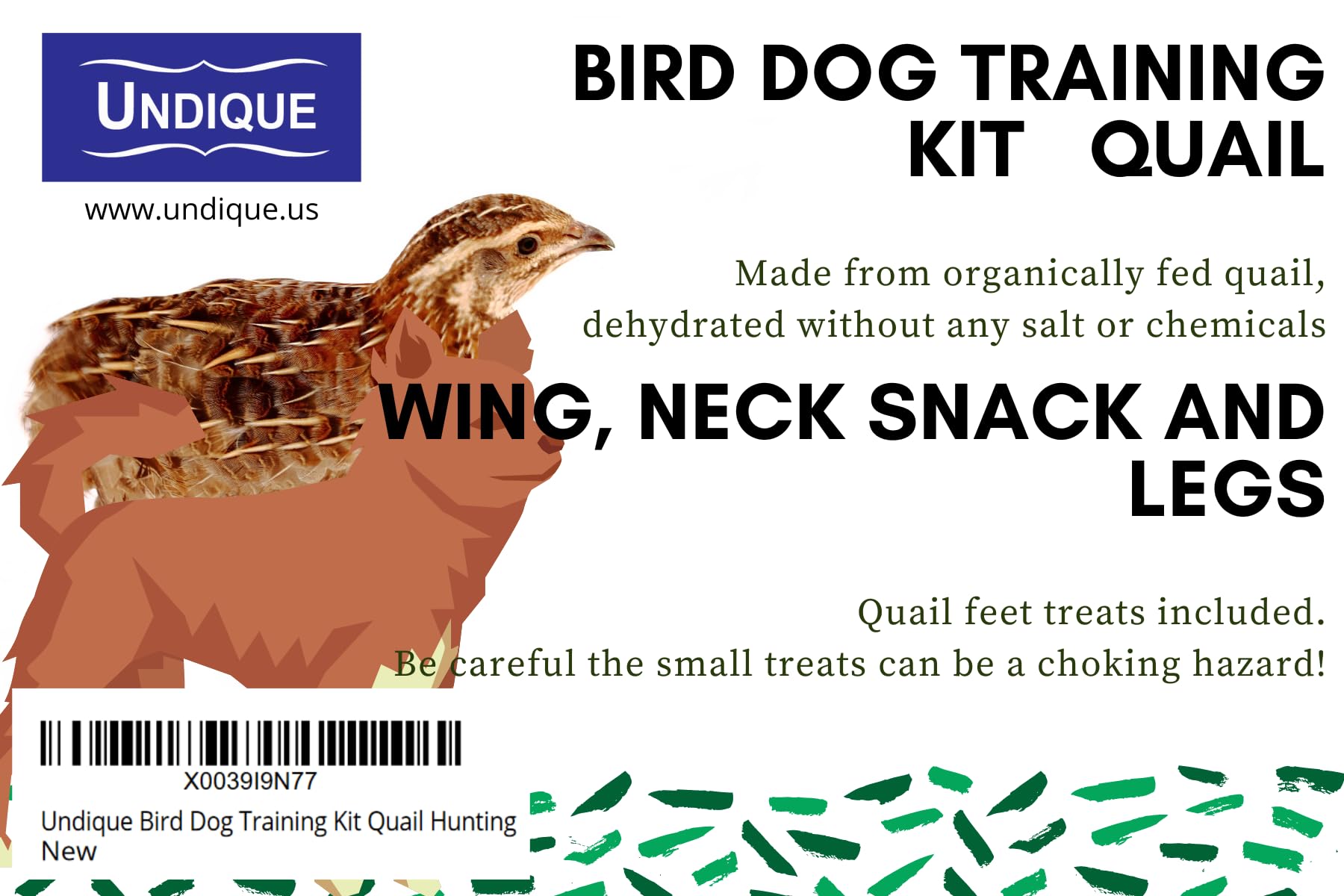 Quail Wing Dog Training Kit - Nutritious Dog Treats and Quail Wing for Effective Dog Training Sessions - Reinforce Positive Behaviors with Training Treats - Not Suitable for Small Breeds - Doot's Pet LLC Collars For A Cause