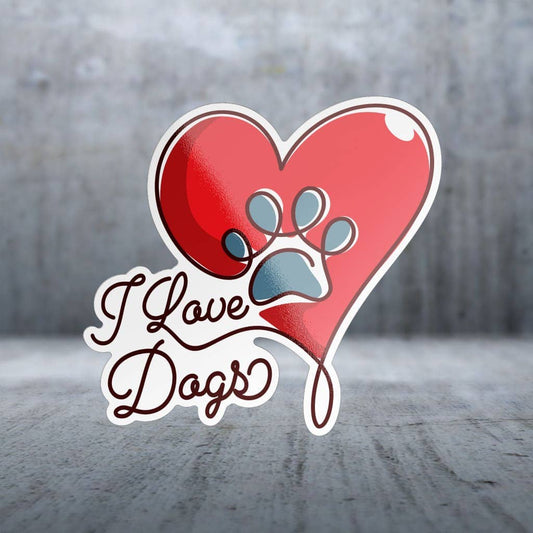 Two Feet Treats - I Love Dogs - Sticker