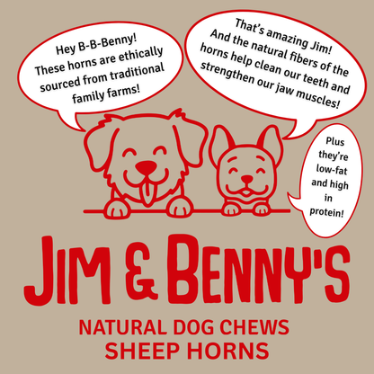 Doot's Chew Bar- Jim and Benny's - Sheep Horn Chews for Dogs