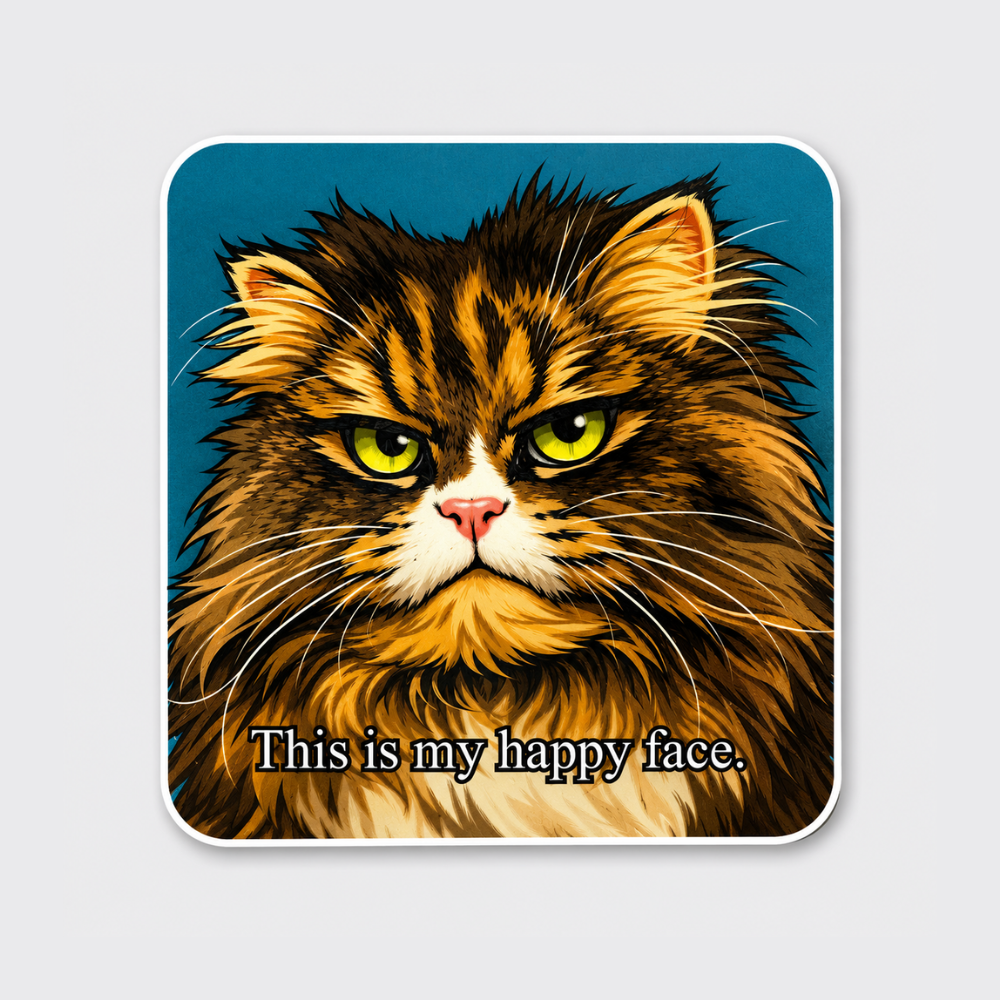 Koira - This is my Happy Face Cat Sticker