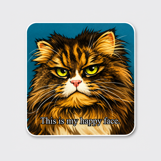 Koira - This is my Happy Face Cat Sticker