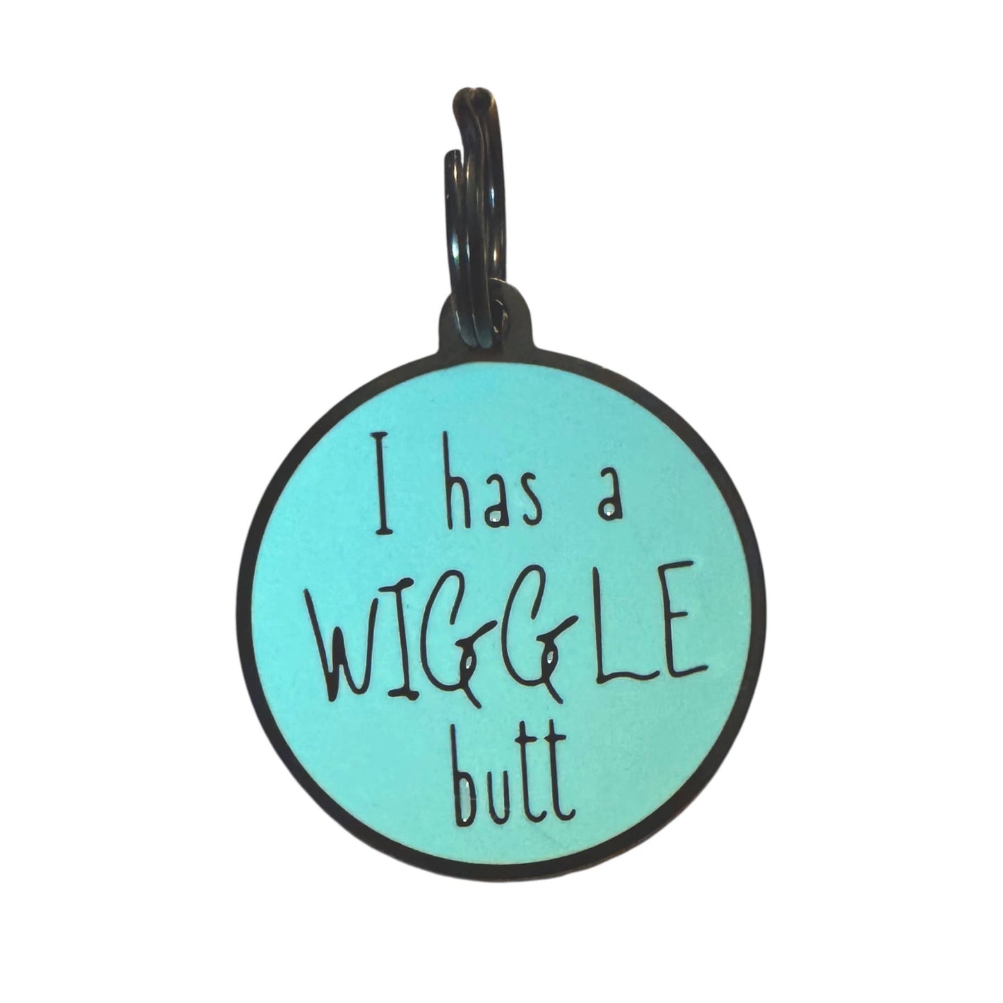 Koira - I Has a Wiggle Butt Dog ID Tag