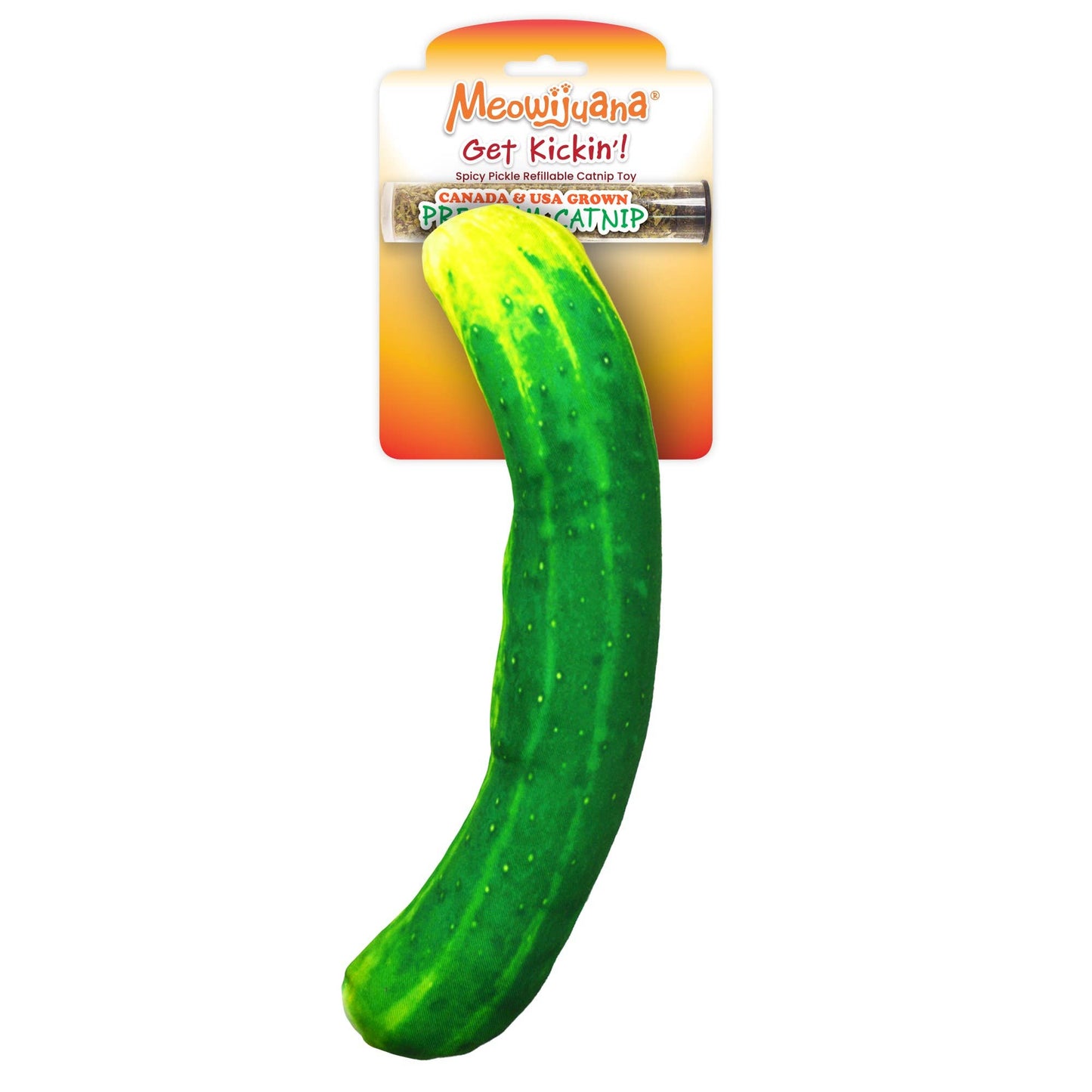 Meowijuana Get Kickin Spicy Pickle Kicker Cat Toy