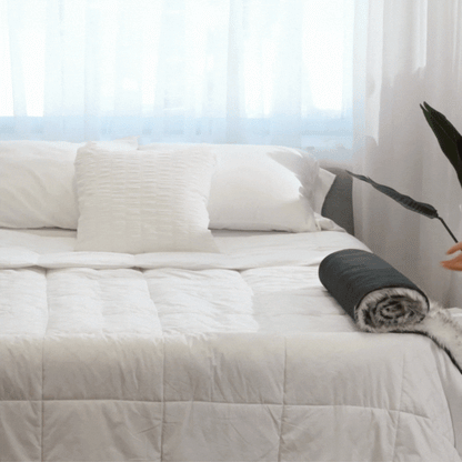 PupProtector™ Waterproof Bed Runner - White with Brown Accents - Doot's Pet LLC Collars For A Cause