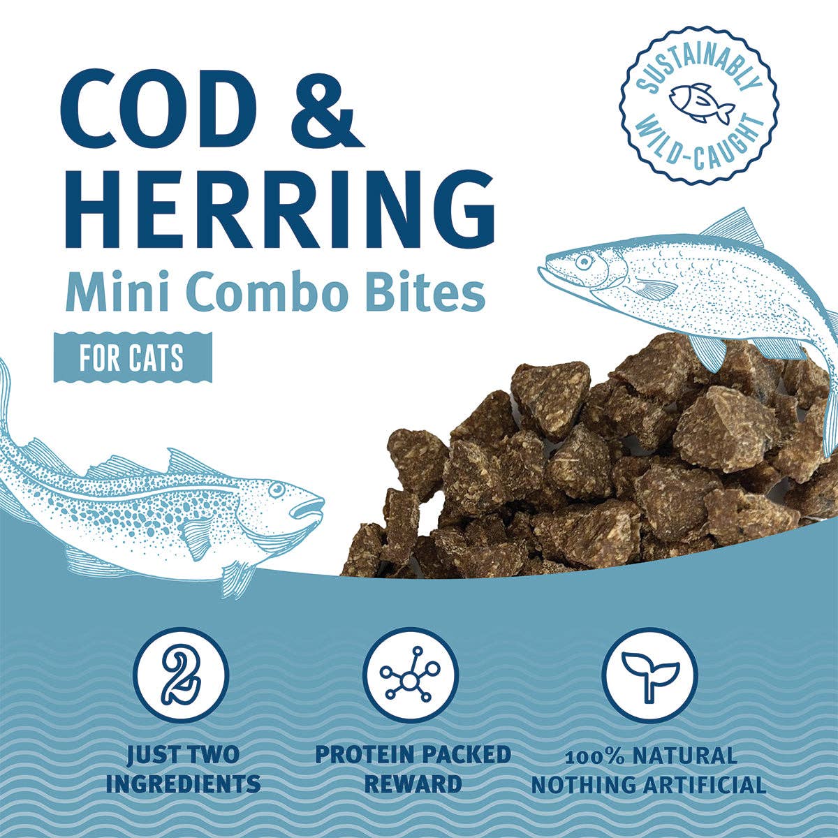 Icelandic+ - Cod & Herring Mini Combo Bites Treats for Cats
