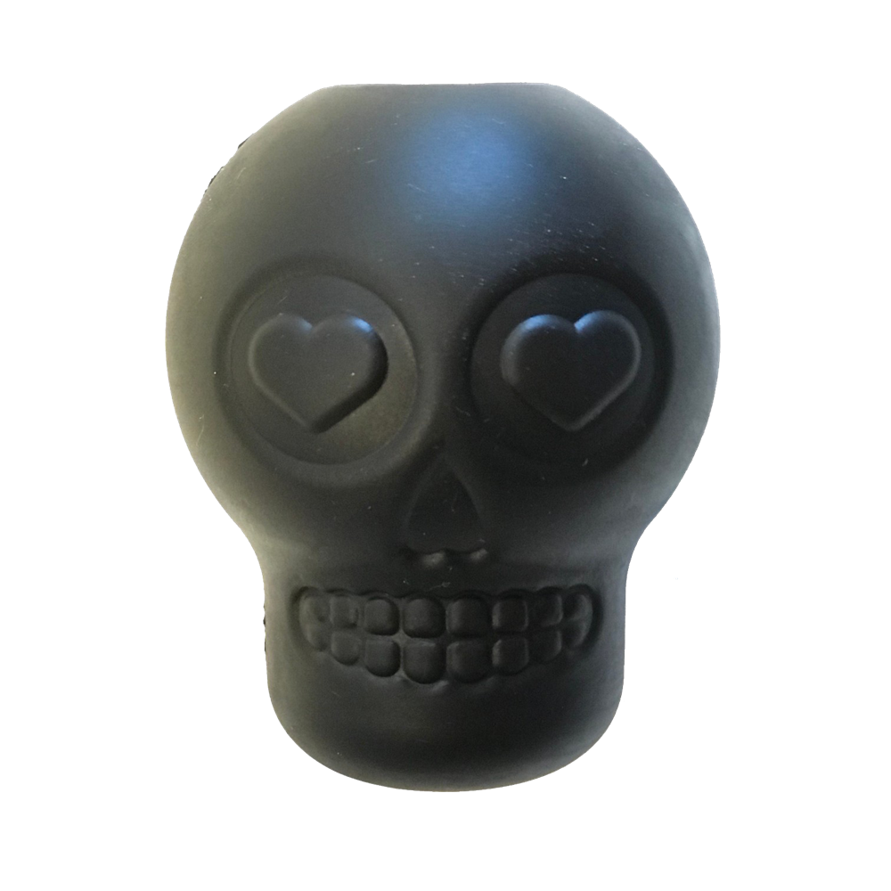 Magnum Sugar Skull eDispenser Ultra-Durable Chew Toy & Treat Dispenser - Black