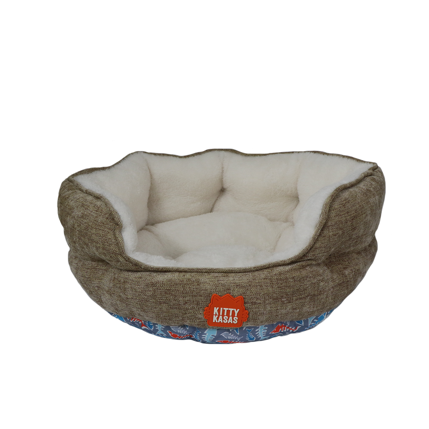 Kitty Kasa Bolster Cat Bed - Doot's Pet LLC Collars For A Cause