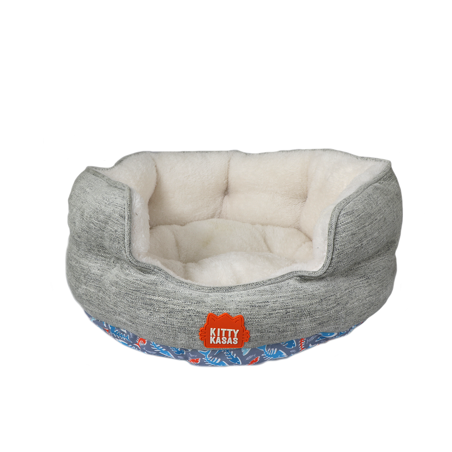 Kitty Kasa Bolster Cat Bed - Doot's Pet LLC Collars For A Cause