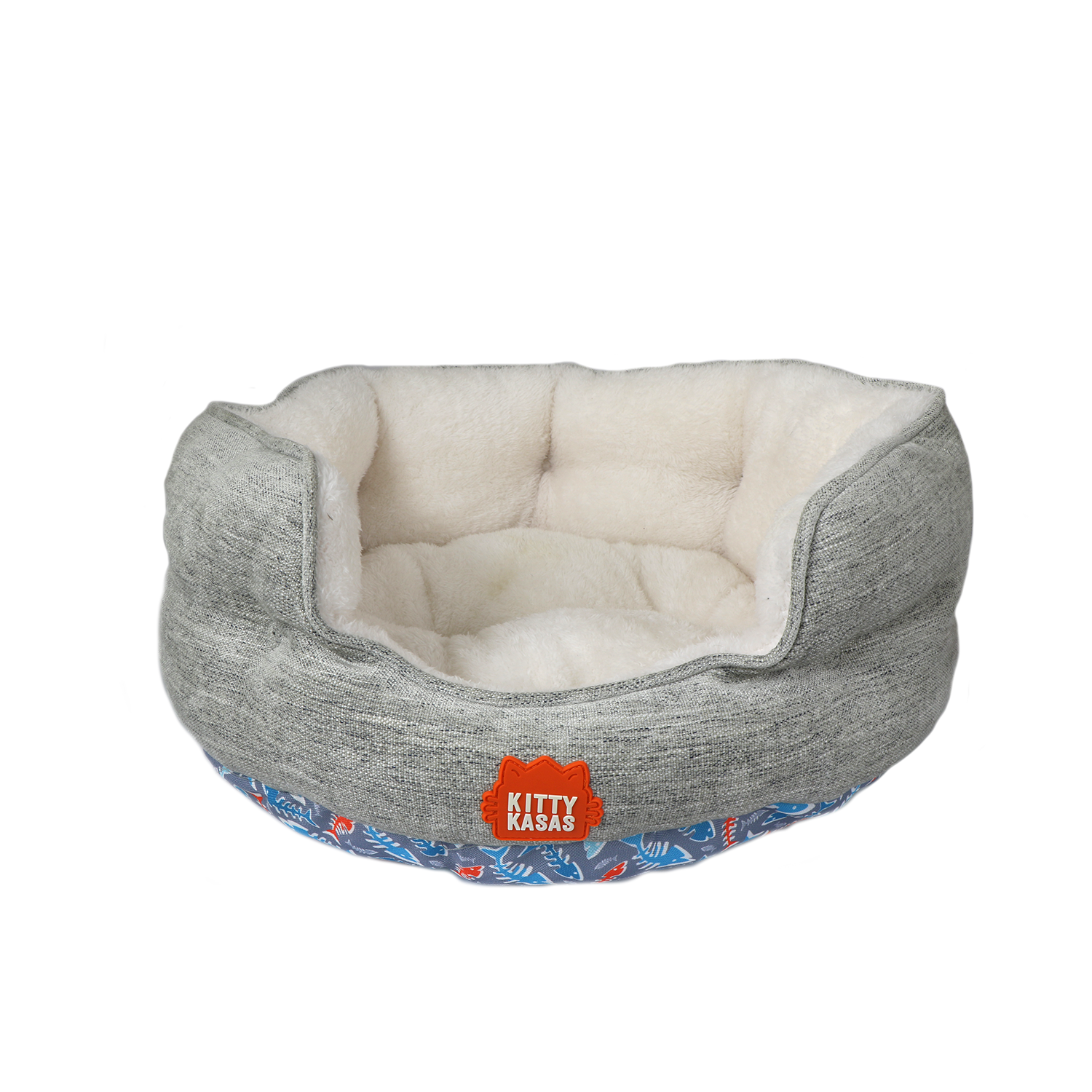 Kitty Kasa Bolster Cat Bed - Doot's Pet LLC Collars For A Cause