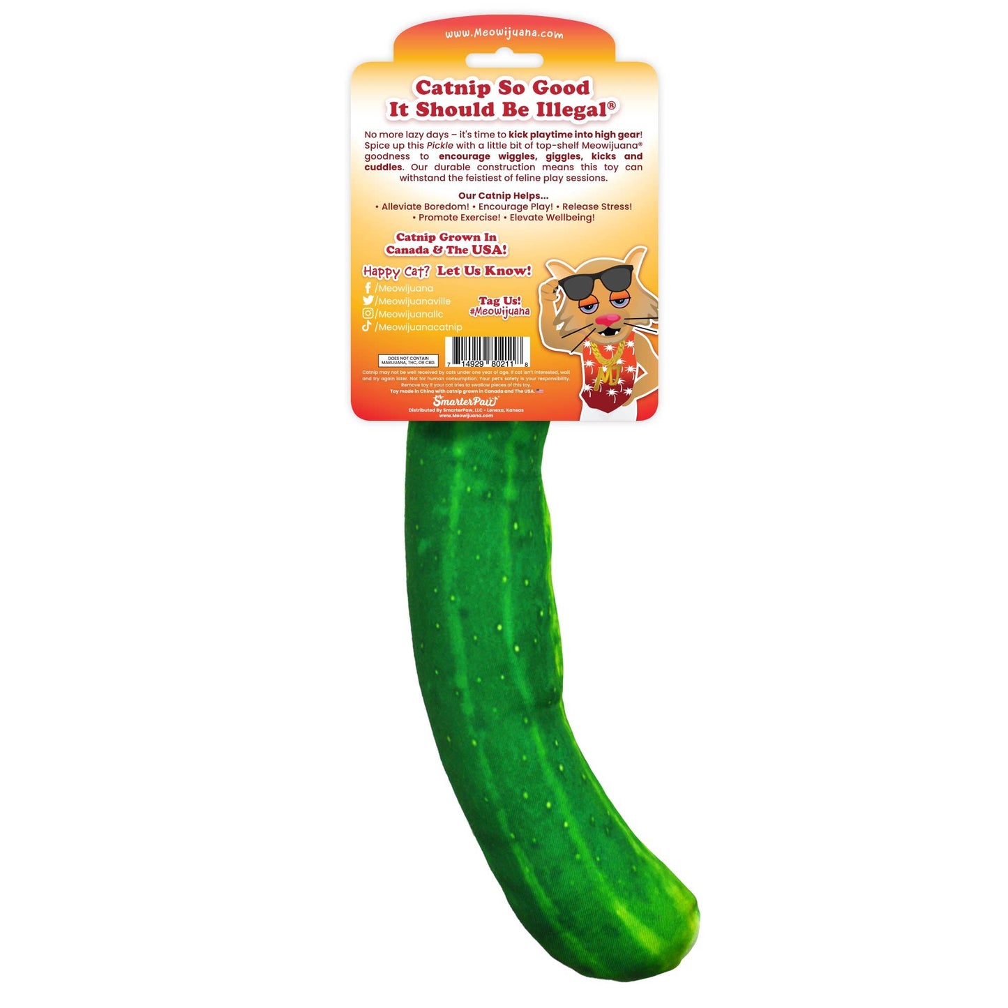 Meowijuana Get Kickin Spicy Pickle Kicker Cat Toy