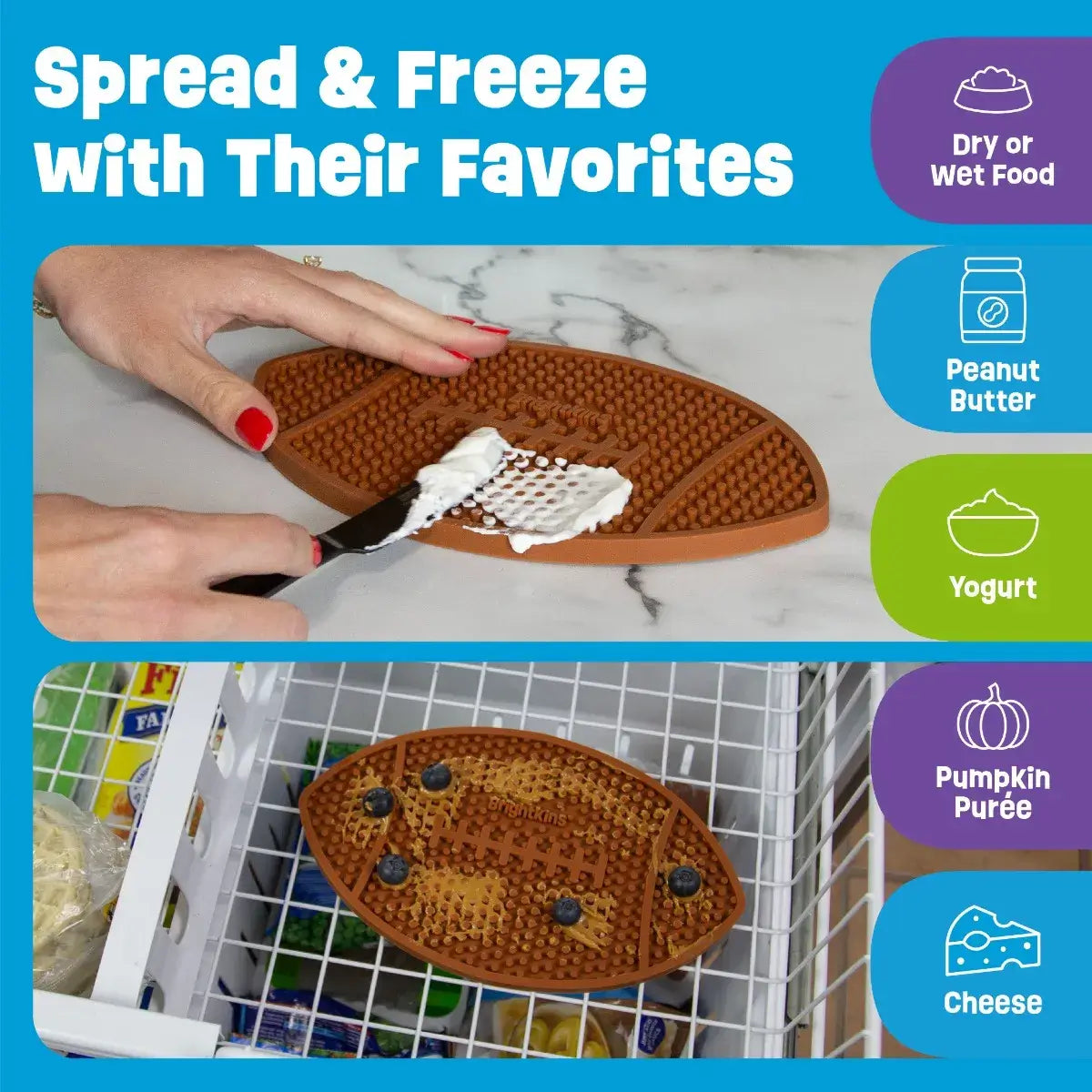 Hunger for Words and Brightkins - Brightkins™ Football Lick Mat