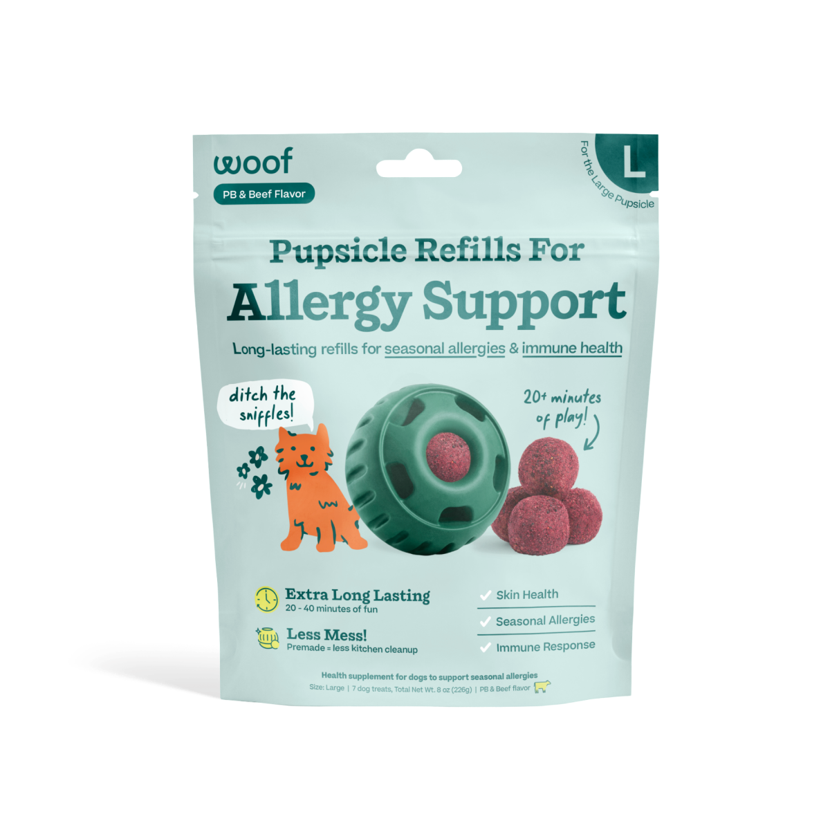 Woof - Allergy Support Wellness Pops - Large