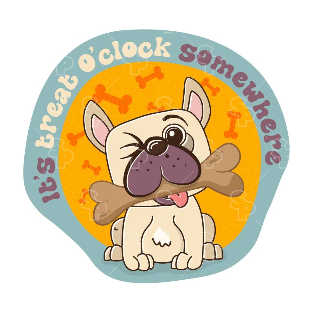 Two Feet Treats - It's Treat O'clock Somewhere - Sticker
