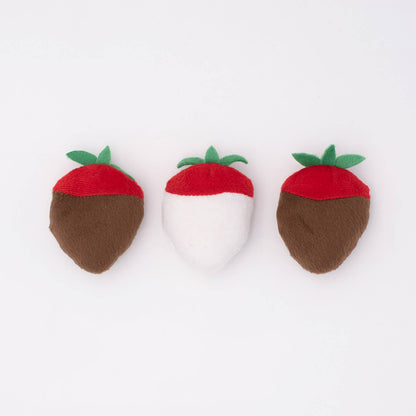 ZippyPaws - Valentine's - Chocolate Covered Strawberries - Dog Toy