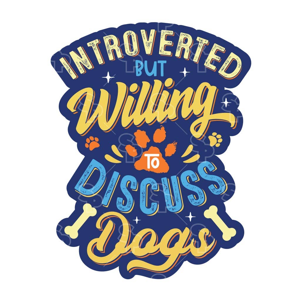 Two Feet Treats - Introverted Dog Lover - Sticker