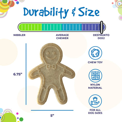 SodaPup - Gingerbread Man Christmas Nylon Chew Toy