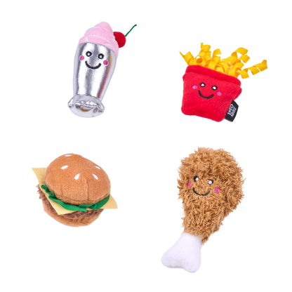 ZippyPaws - ZippyClaws® NomNomz® 4-Pack - Fast Food