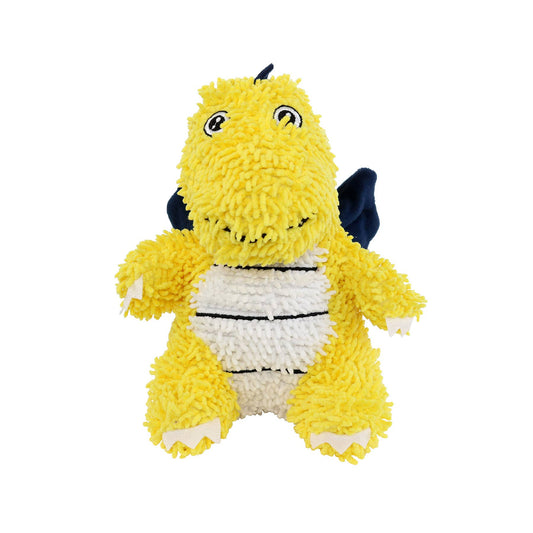 Tuffy Dog Toys - VIP Products - Mighty Microfiber Ball Med Dragon Yellow, Squeaky Dog Toy