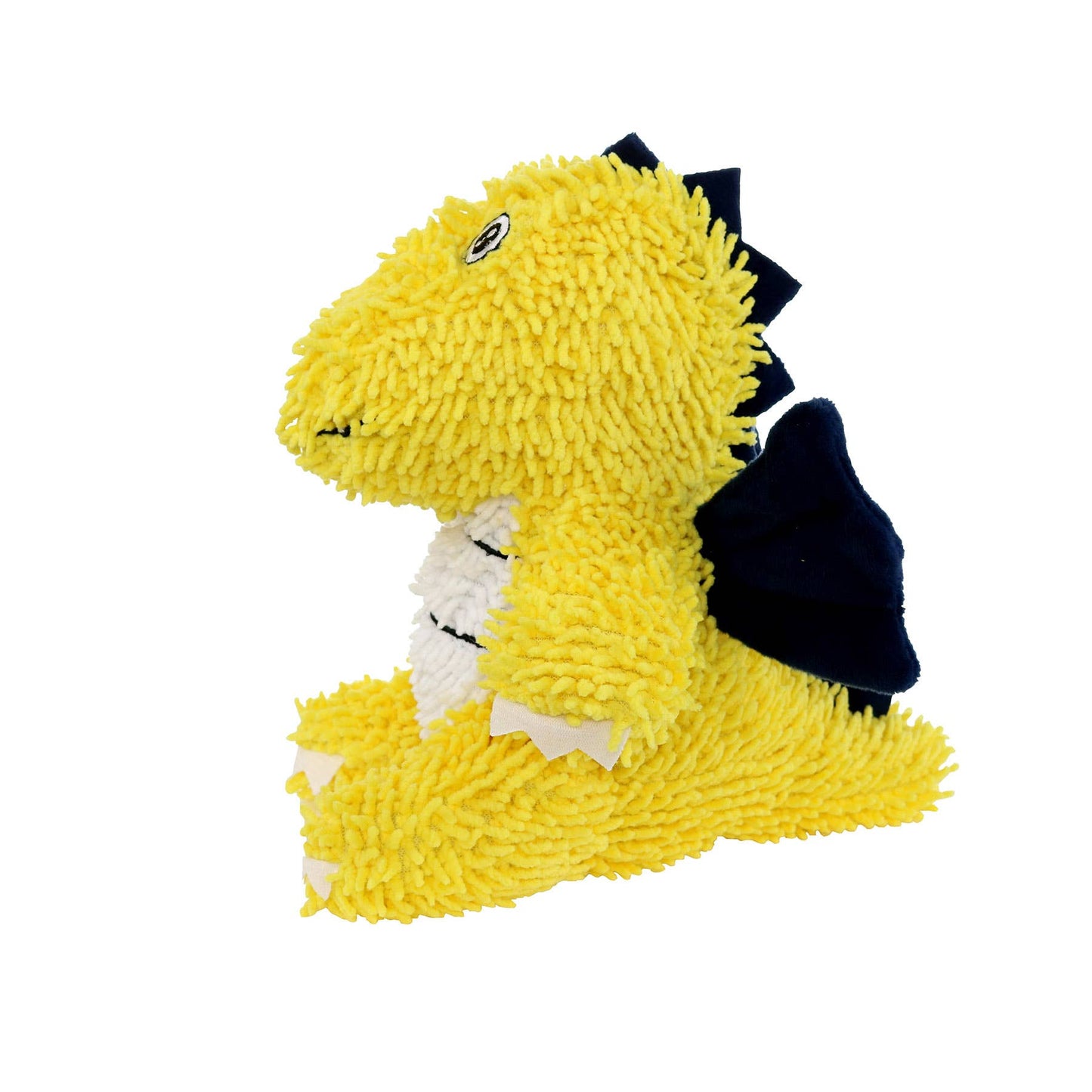 Tuffy Dog Toys - VIP Products - Mighty Microfiber Ball Med Dragon Yellow, Squeaky Dog Toy