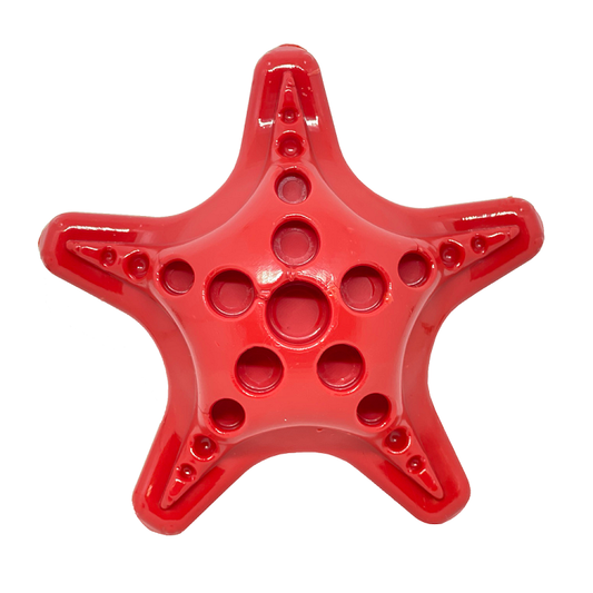 SodaPup - Starfish Ultra Durable Nylon Dog Chew Toy - Red - RED