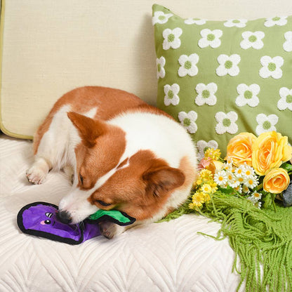 Hugsmart Products Inc - HugSmart Pet - Squeakin’ Vegetables | Eggplant - Plush Toy