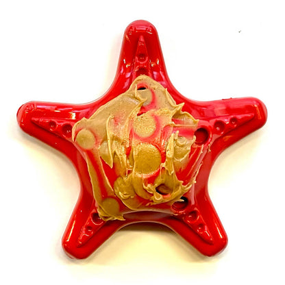 SodaPup - Starfish Ultra Durable Nylon Dog Chew Toy - Red - RED