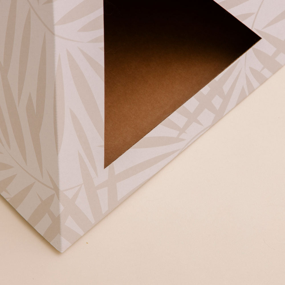 'Neutral Palm' Cardboard Cat Pyramid - Doot's Pet LLC Collars For A Cause