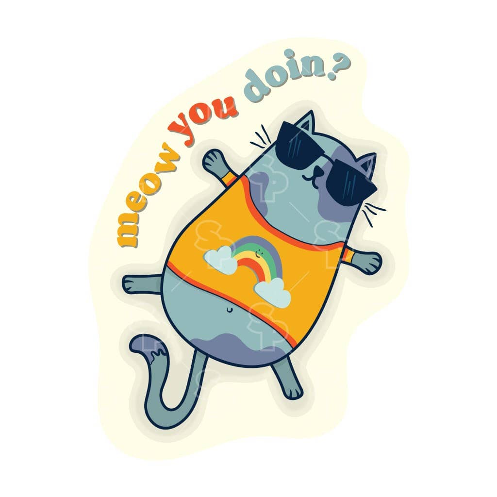 Two Feet Treats - Meow You Doin? - Sticker