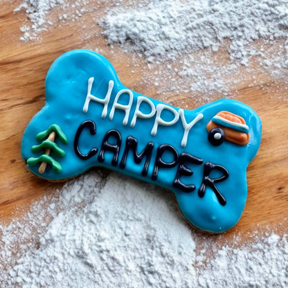 YumYum4DOGS - 6 inch Happy Camper Dog Bone dog treat- Single - Doot's Pet LLC Collars For A Cause