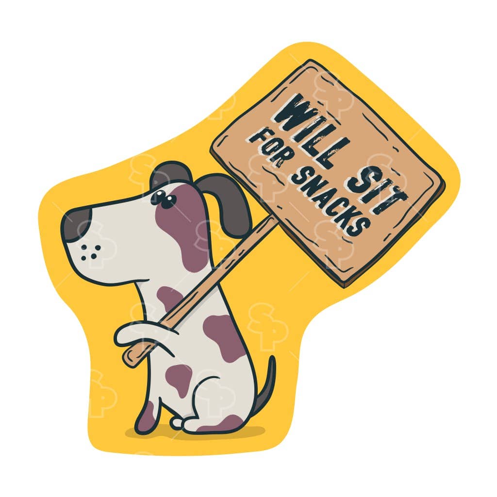 Two Feet Treats - Will Sit For Snacks - Sticker