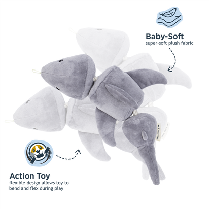 Tall Tails - Tall Tails Shark Jointed Shake Play Dog Toy