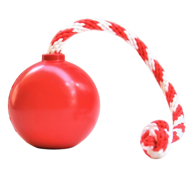 USA-K9 Cherry Bomb Durable Rubber Chew Toy, Treat Dispenser, Reward Toy, Tug Toy, and Retrieving Toy - Doot's Pet LLC Collars For A Cause