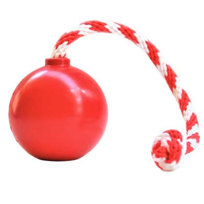 USA-K9 Cherry Bomb Durable Rubber Chew Toy, Treat Dispenser, Reward Toy, Tug Toy, and Retrieving Toy - Doot's Pet LLC Collars For A Cause