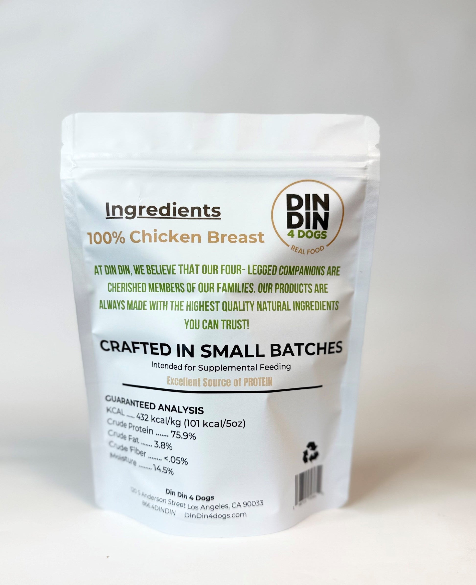 Chicken Treats Dog Treats, 5 Ounce Bag, Single Ingredient, High Protein - Doot's Pet LLC Collars For A Cause