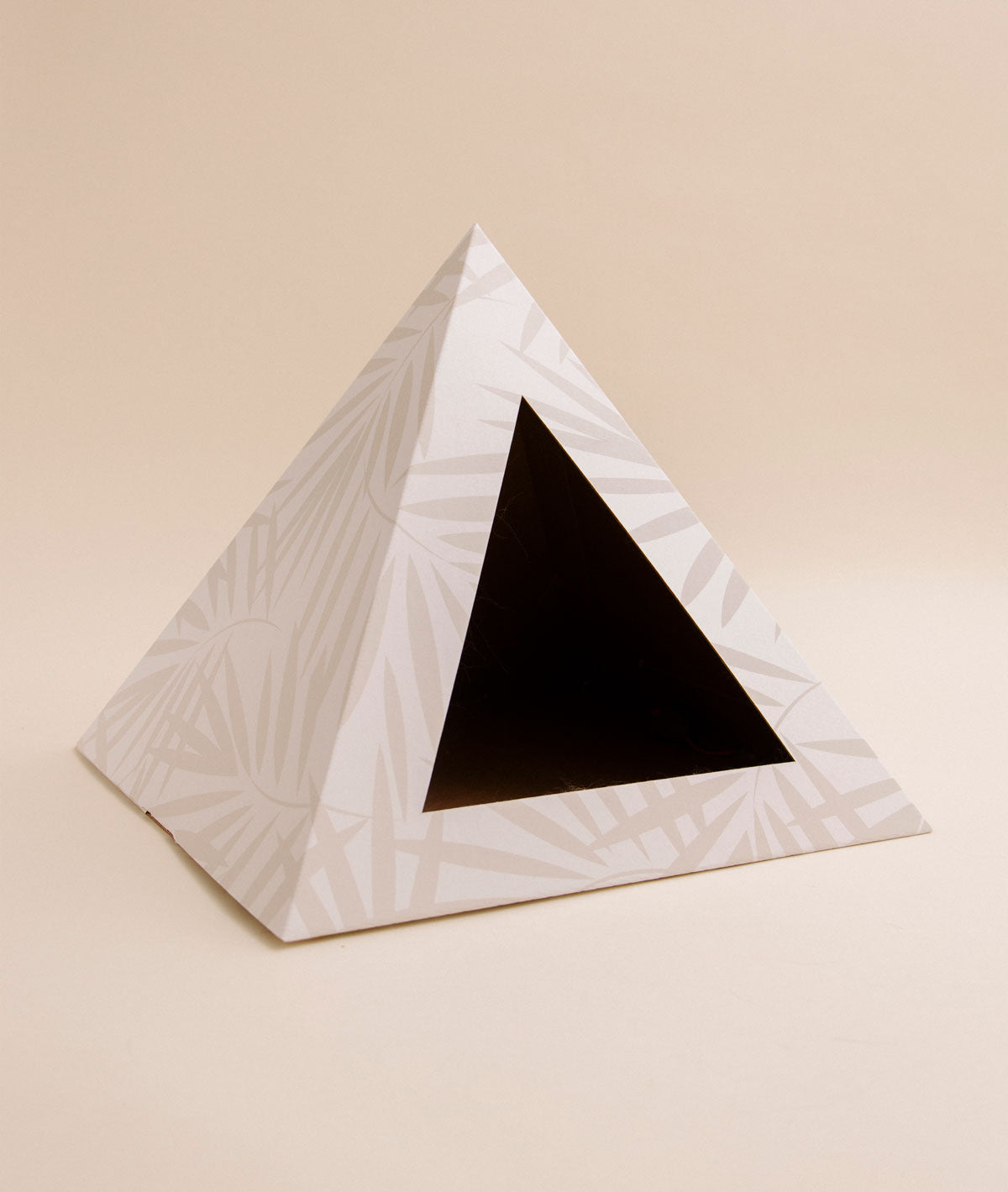 'Neutral Palm' Cardboard Cat Pyramid - Doot's Pet LLC Collars For A Cause