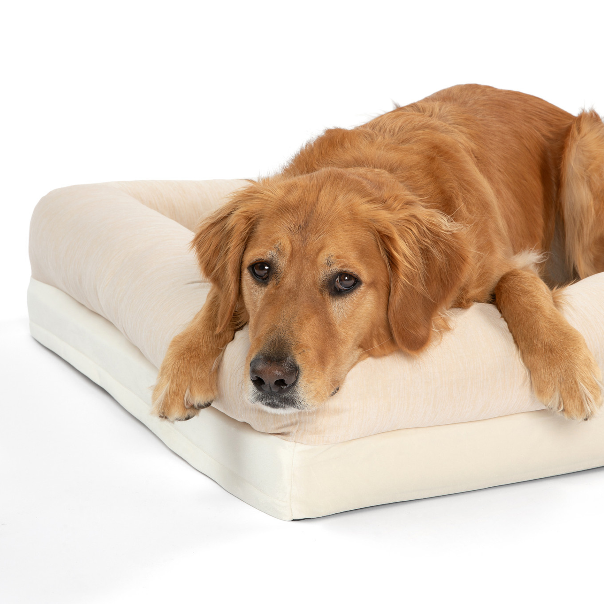 PupChill™ Cooling 4-Bolster Dog Bed - Arctic Sand - Doot's Pet LLC Collars For A Cause