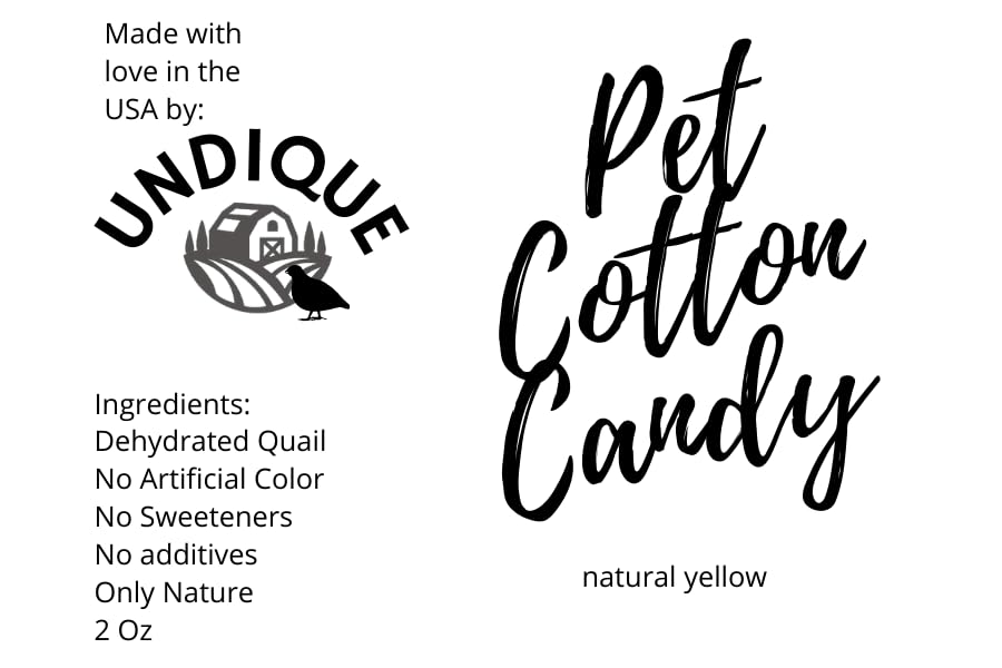 Pet Cotton Candy - Quail All Natural Protein-Rich Fluffy Treat for All Pets, one Ingredient only pet Treat and Food Topper for picky Eaters or gourmets. Made from Premium Quail Meat - Doot's Pet LLC Collars For A Cause