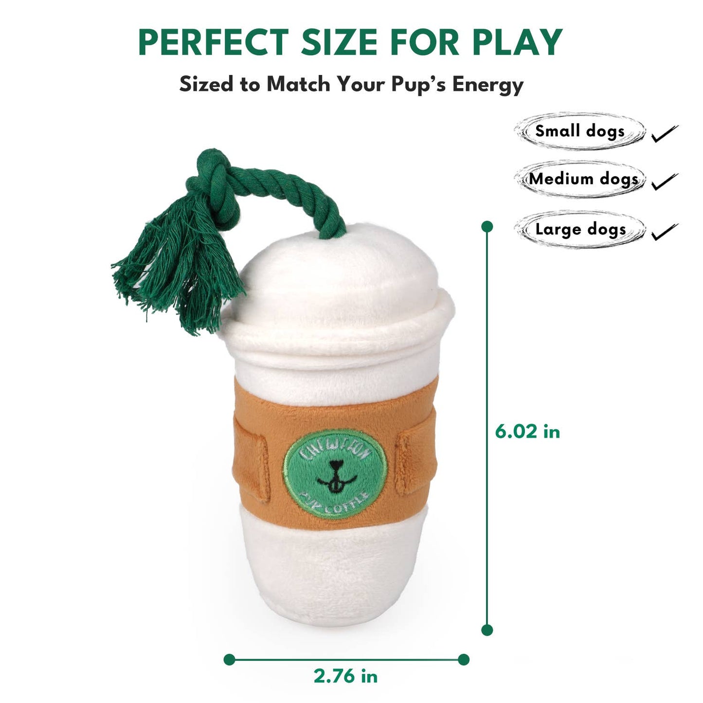 CHEWFFON - CHEWFFON Pupcoffee Squeaky Plush Toy