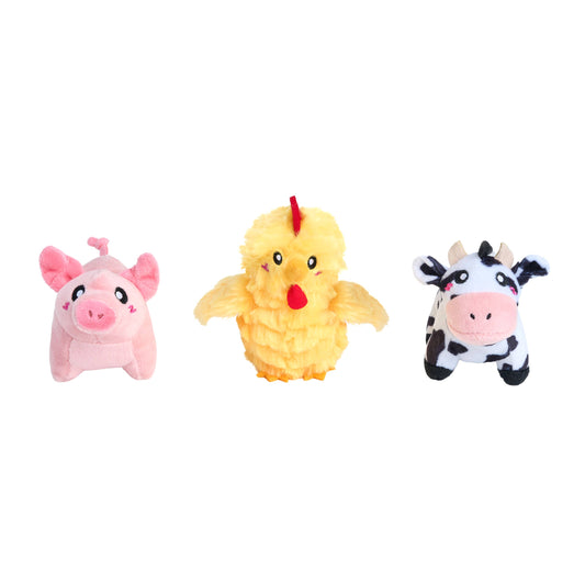 ZippyPaws - Miniz 3-Pack - Barnyard Friends