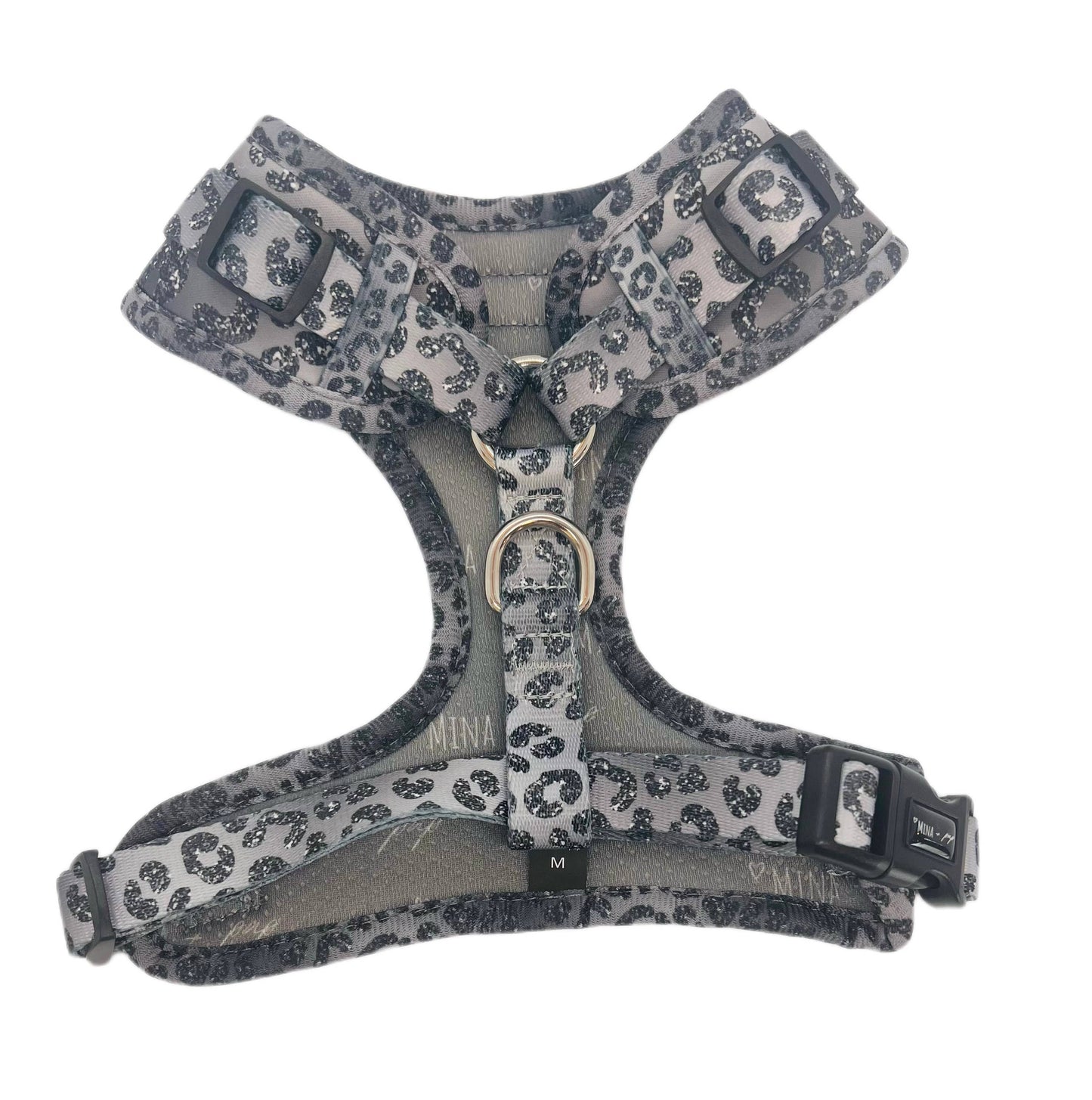 Mina + Pup - YOU’RE SO GLAM ADJUSTABLE SILVER OMBRE DOG CAT HARNESS - XXS