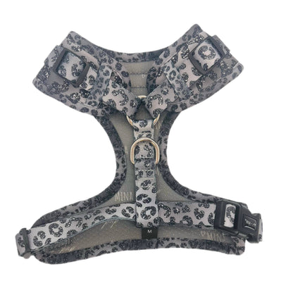 Mina + Pup - YOU’RE SO GLAM ADJUSTABLE SILVER OMBRE DOG CAT HARNESS - XXS