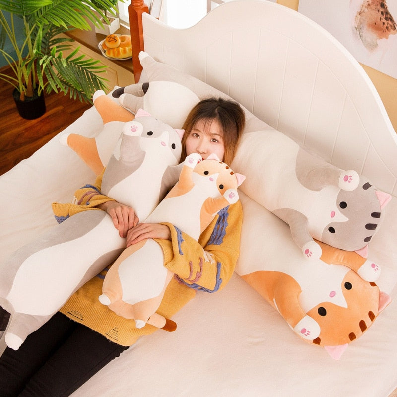 Plush Long Cat Body Pillow
